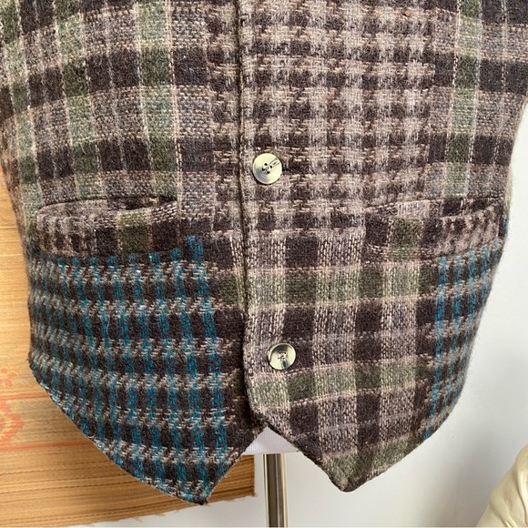 Vintage Tweed Wool Plaid Sweater Vest - Picture 3 of 14